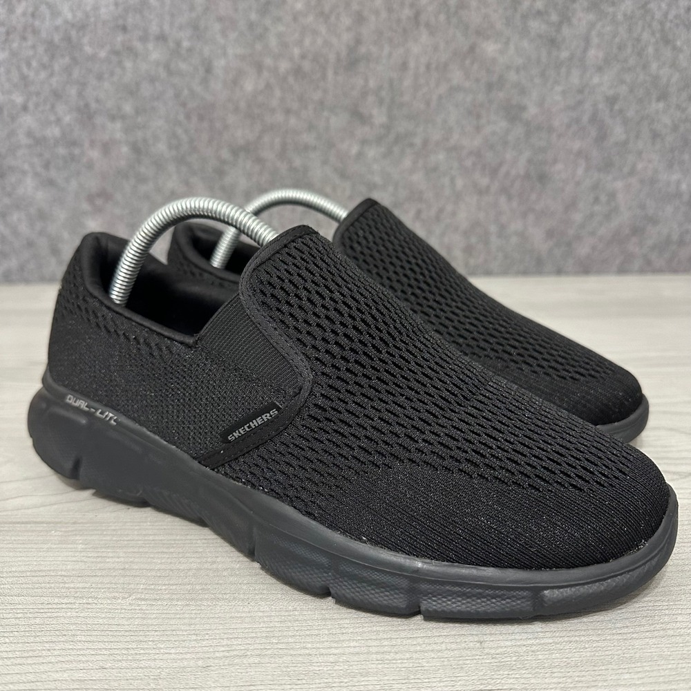 Skechers Mens Equalizer‎ Double Play Slip On Loafers Black Mesh 51509 BBK Size 8
